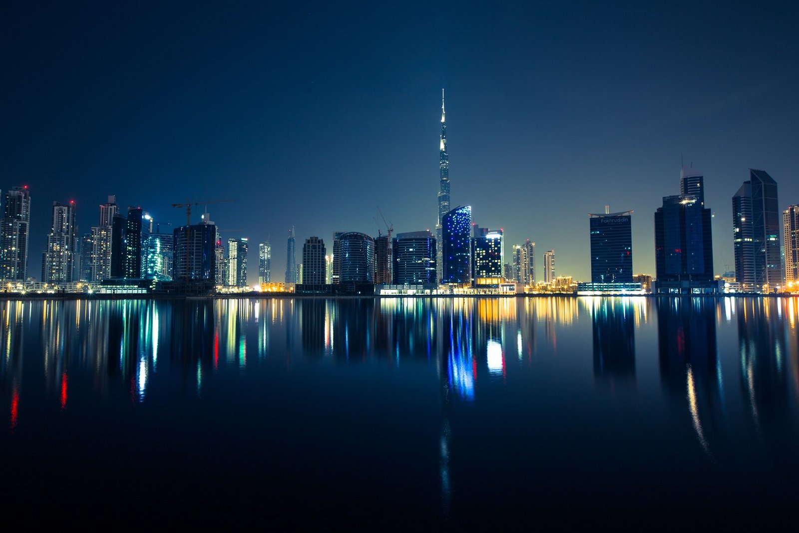 Dubai skyline in daylight, the city where Telegram is headquartered