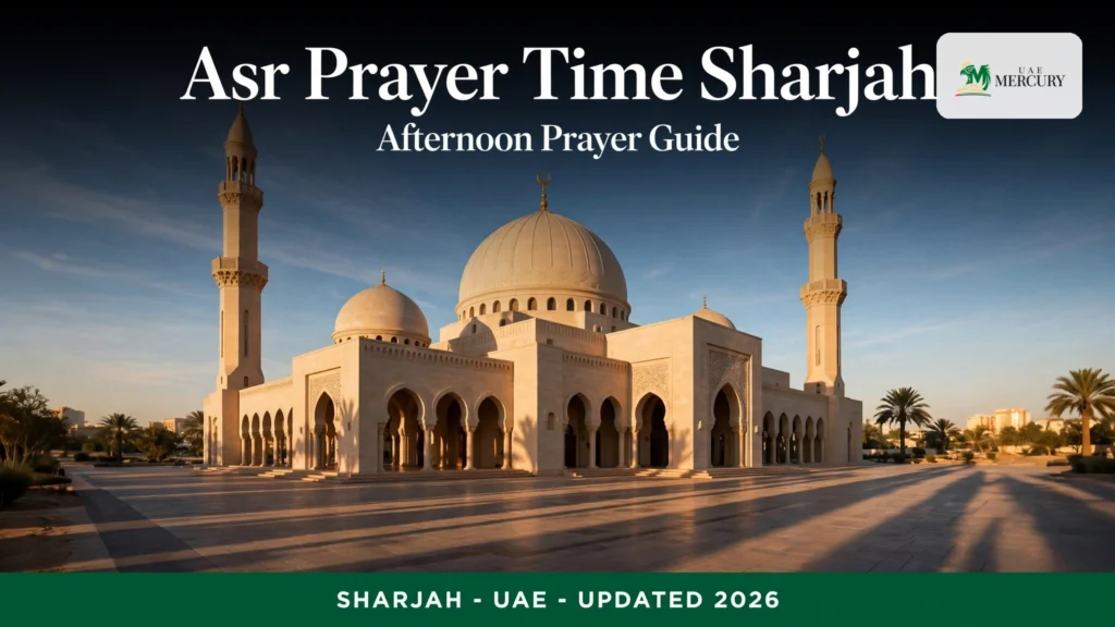 asr prayer time sharjah — today and daily guide 2026