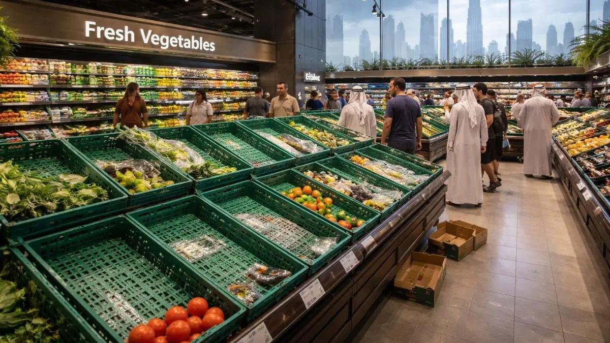 Fresh fruits and vegetables section at Baqer Mohebi Supermarket Dubai