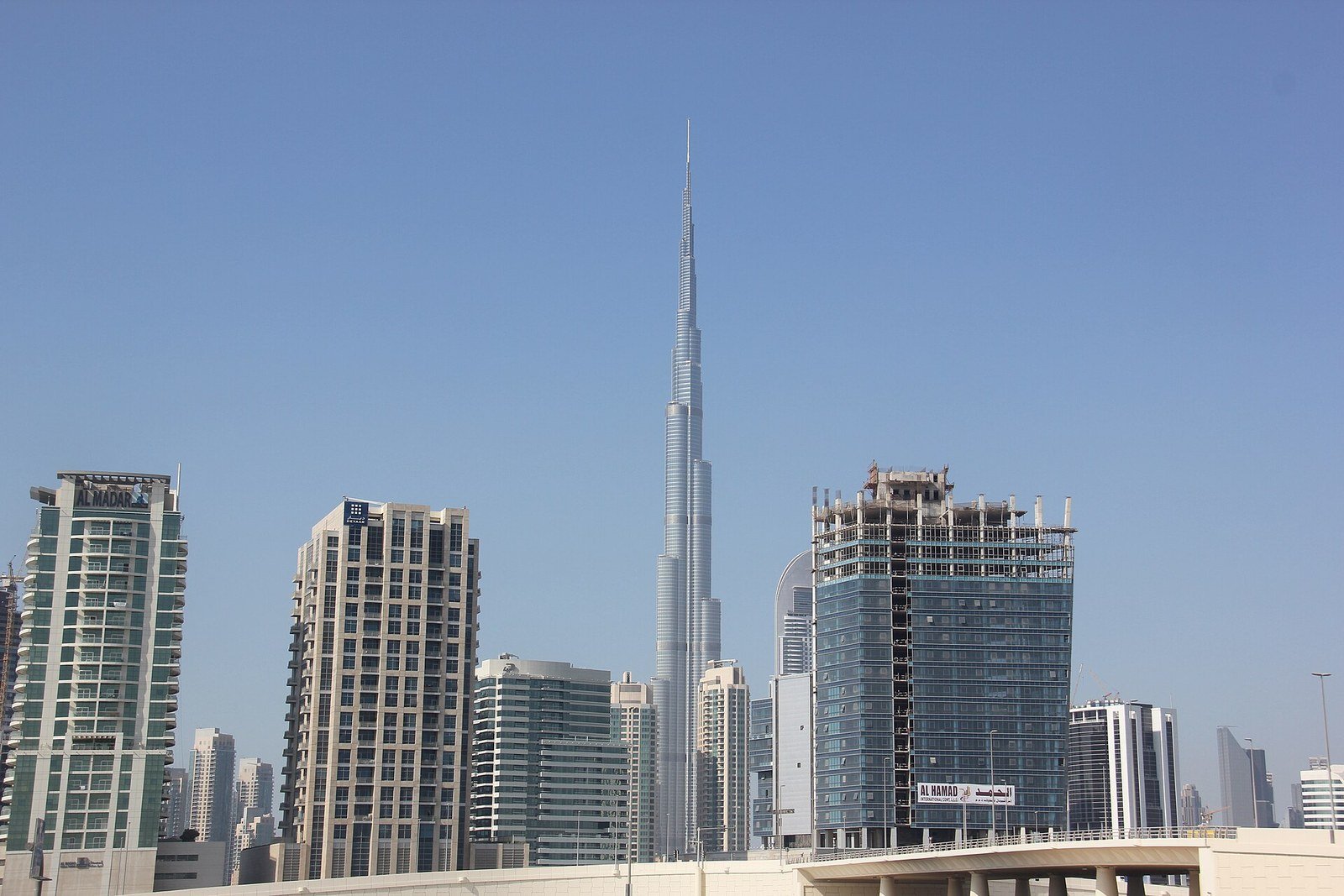 Dubai skyline with the Burj Khalifa at sunset, the city Sheikh Hamdan serves as Crown Prince