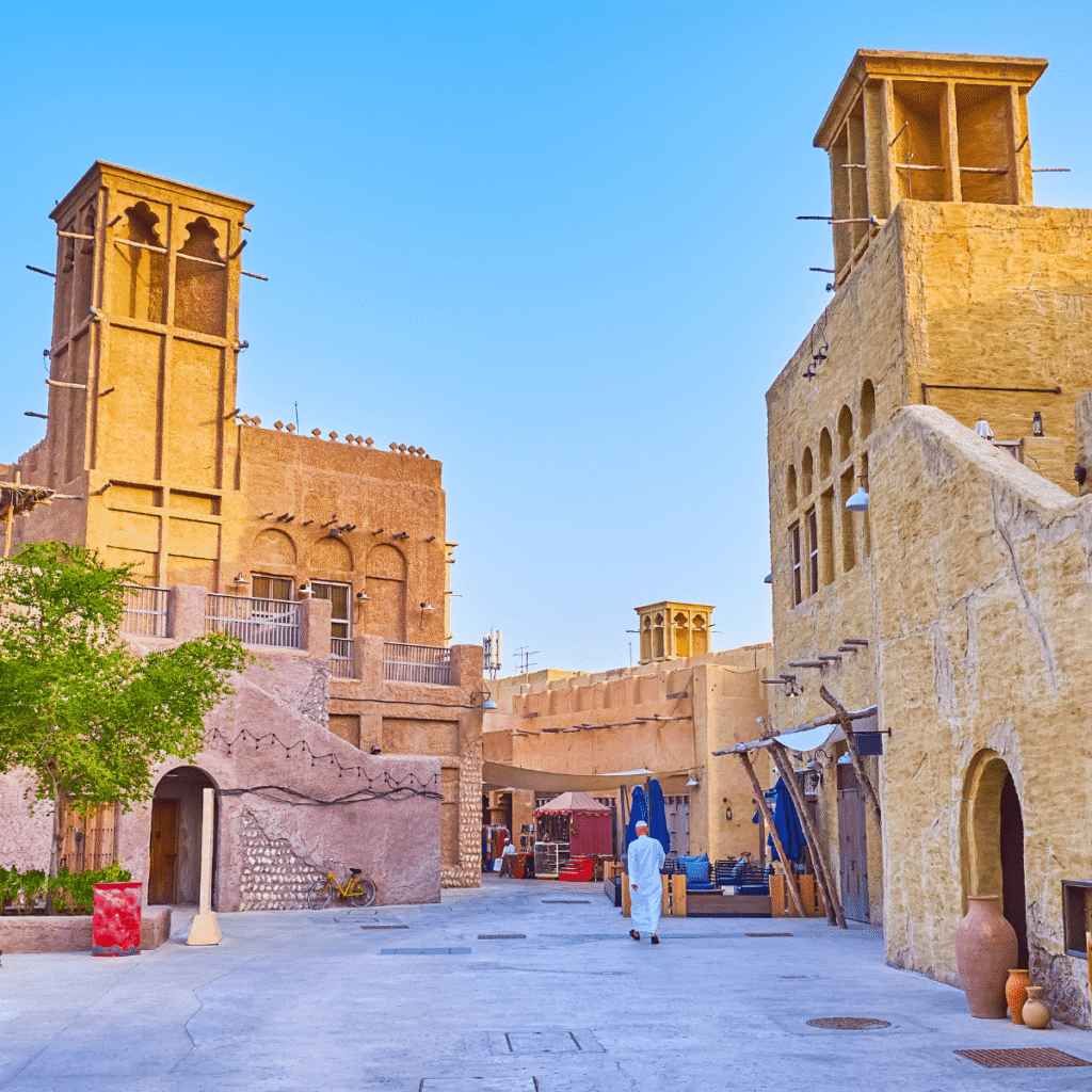 Al Fahidi historical district Dubai — comfortable walking weather in December