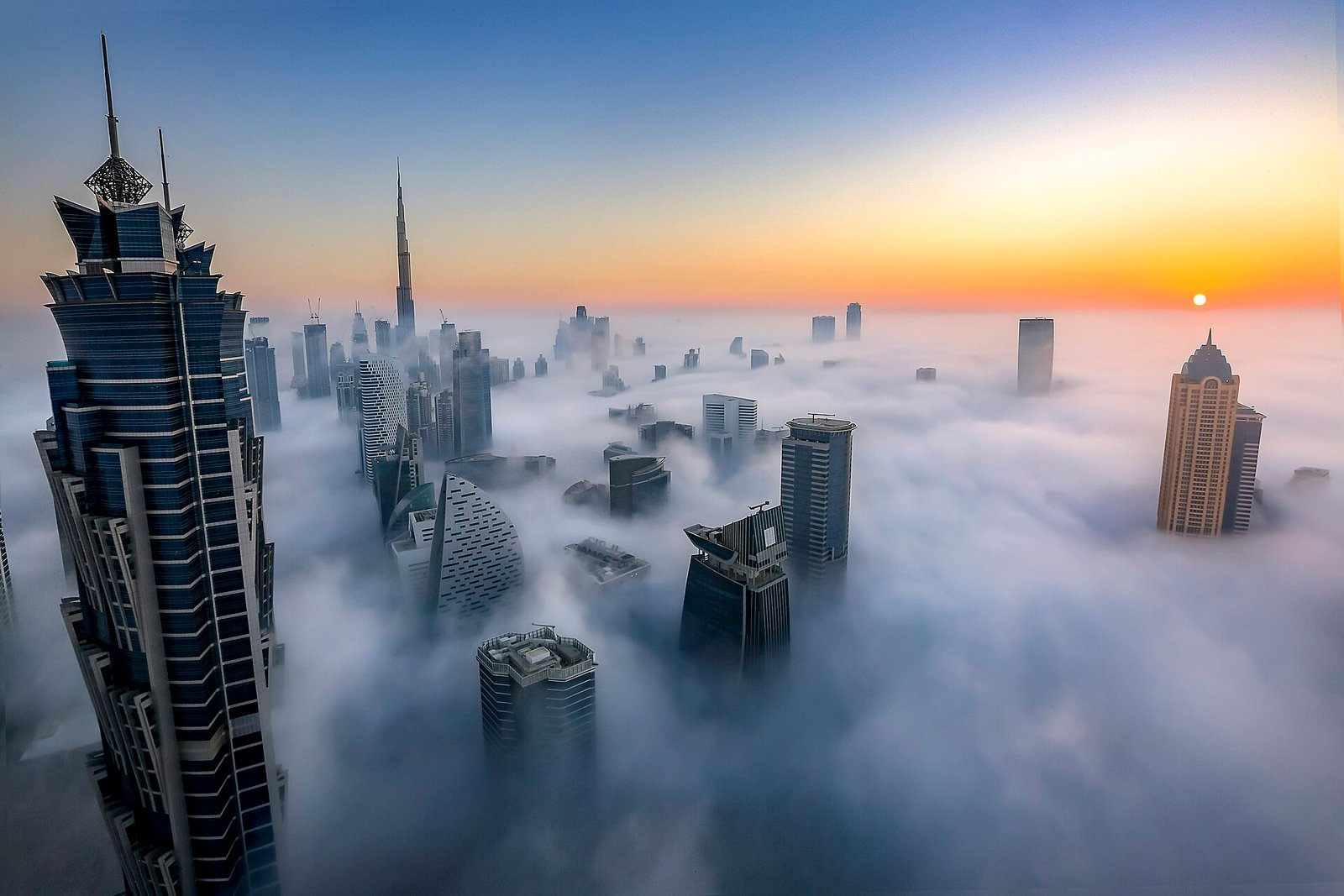 Modern office tower in Dubai where free zone companies and startups rent flexi-desks and offices