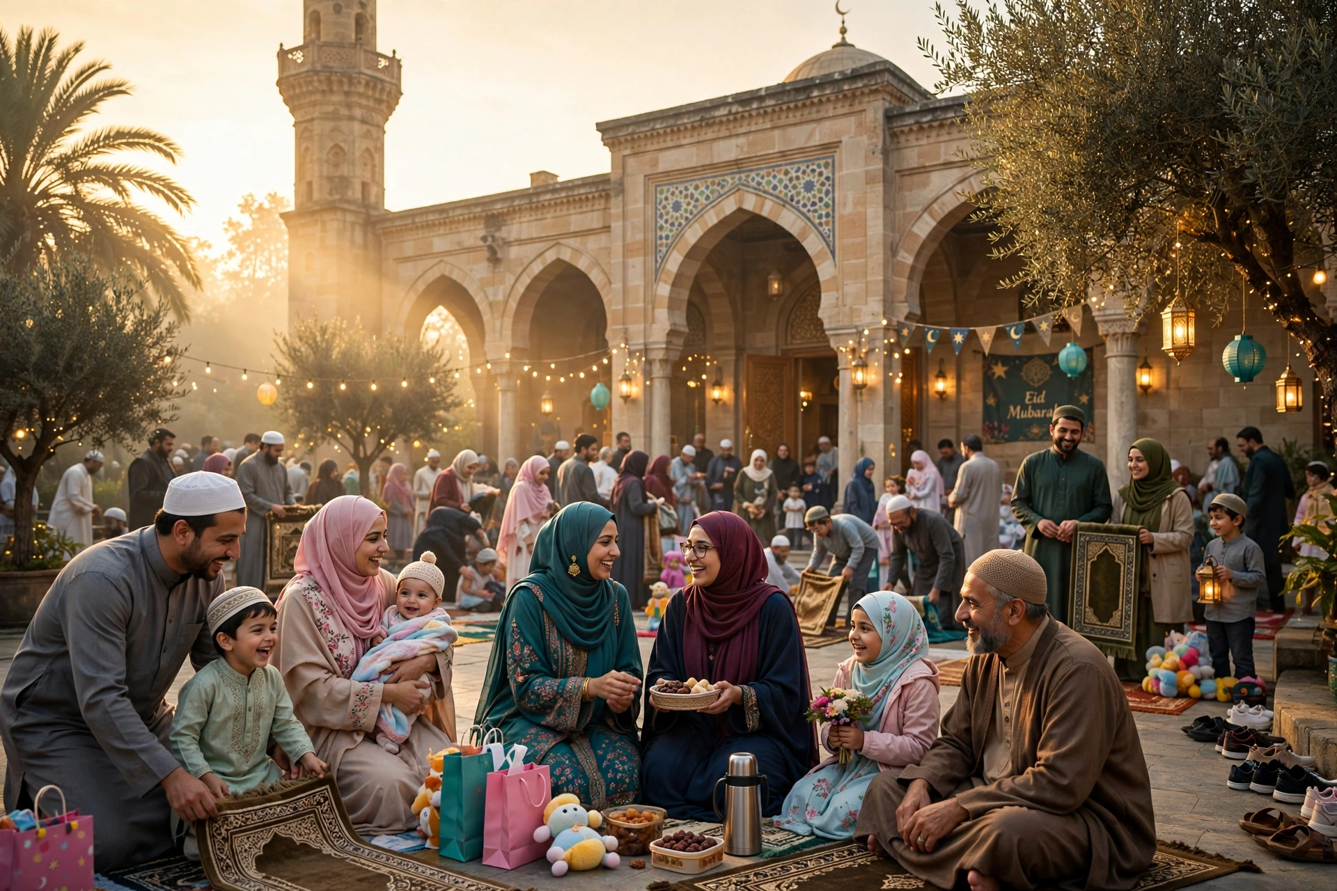 eid prayer time sharjah — Eid morning gathering