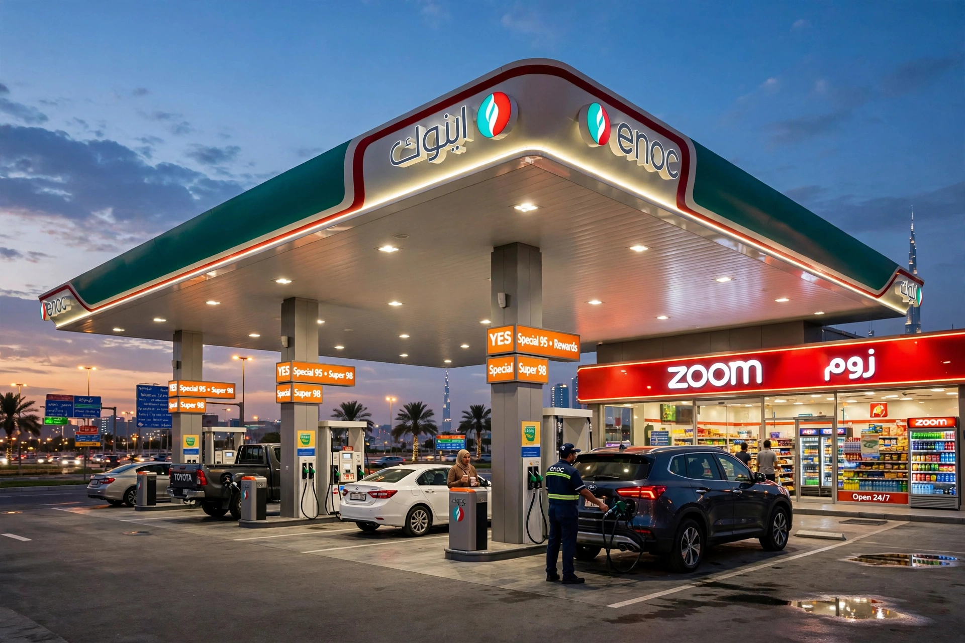 buy nol card at Zoom store Dubai ENOC petrol station