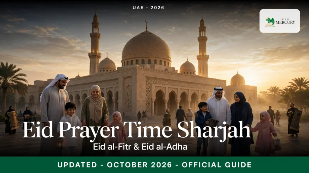 eid prayer time sharjah — eid al-fitr and eid al-adha 2026
