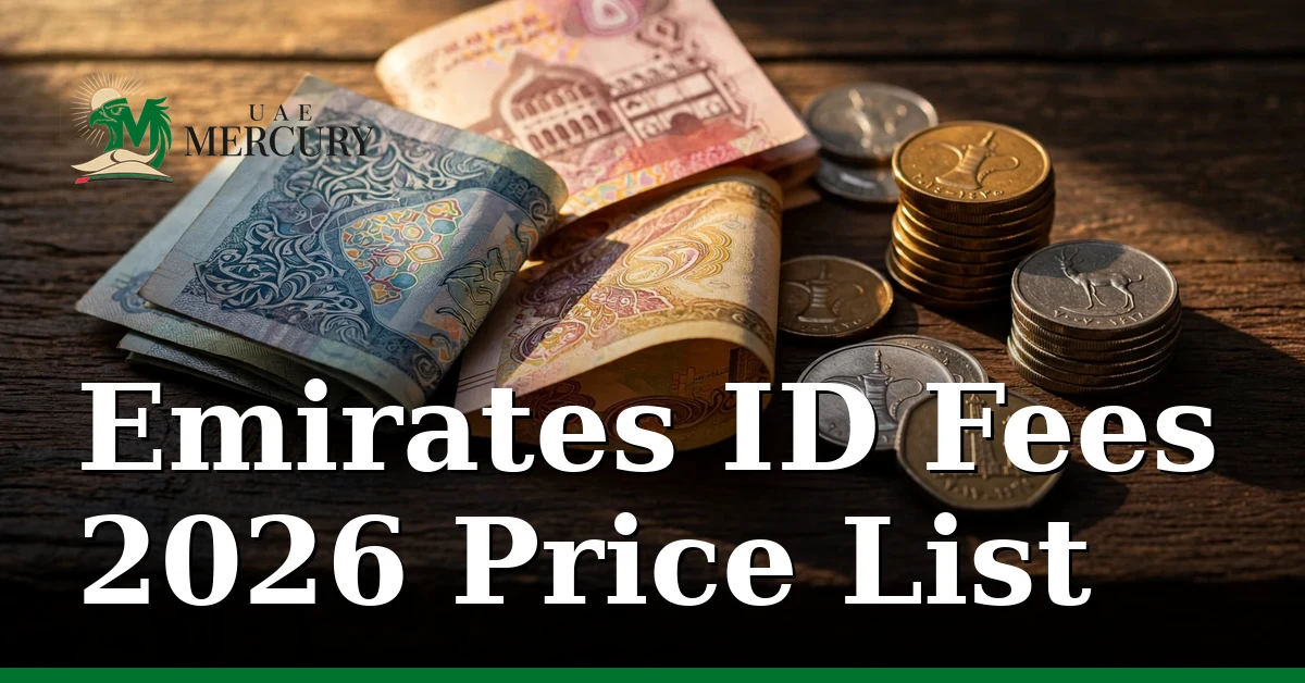 Emirates ID fees 2026 price list — emirates id fees: new, renewal, replacement and urgent service costs