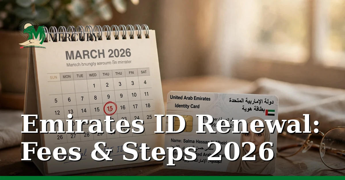 Emirates ID renewal online 2026 — emirates id renewal: steps, fees, grace period and AED 20/day late fine