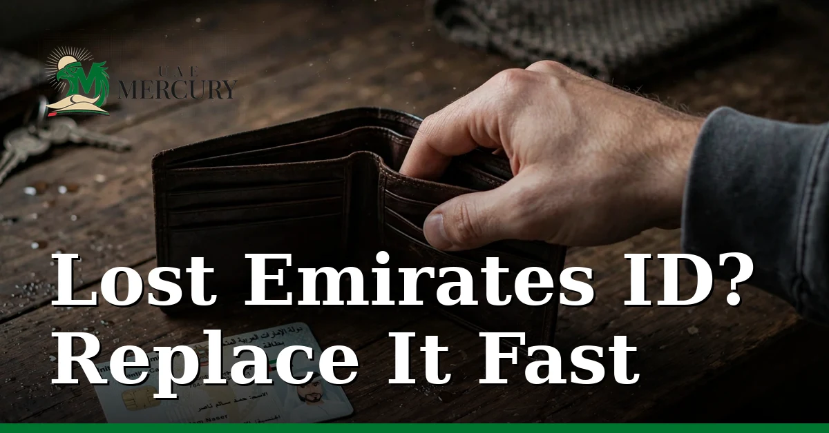 Lost Emirates ID replacement guide — lost emirates id: report, replace and costs in 2026
