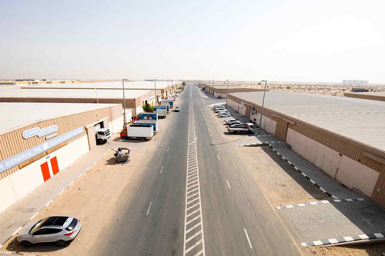 Warehouse interior in Industrial Area 13 Sharjah industrial zone